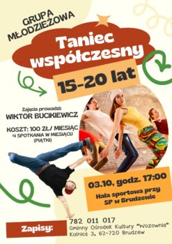 Taniec współczesny – grupa młodzieżowa (15–20 lat)