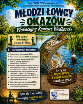 Młodzi Łowcy Okazów – Wakacyjny Konkurs Wędkarski dla dzieci i młodzieży